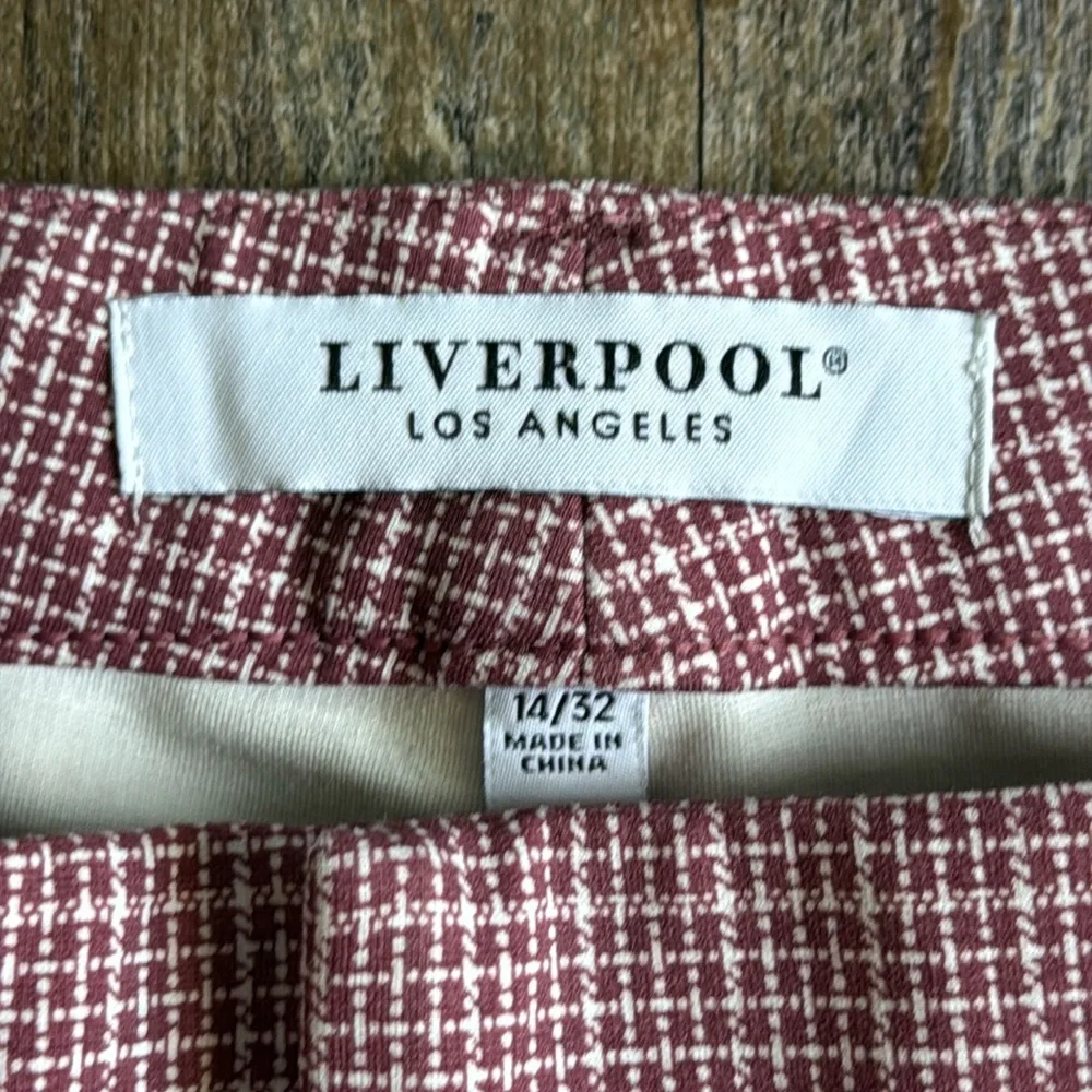 Liverpool Los Angeles | Sweet Berry Mini Box Plaid Dress Pants - Picture 6 of 8